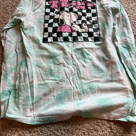 Snoopy tye die long sleep shirt - Picture 2 of 3